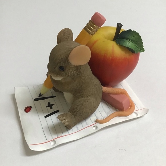 Fitz & Floyd Charming Tails Mouse Figurine You've Taught Me So Much Teacher Gift - Picture 7 of 16